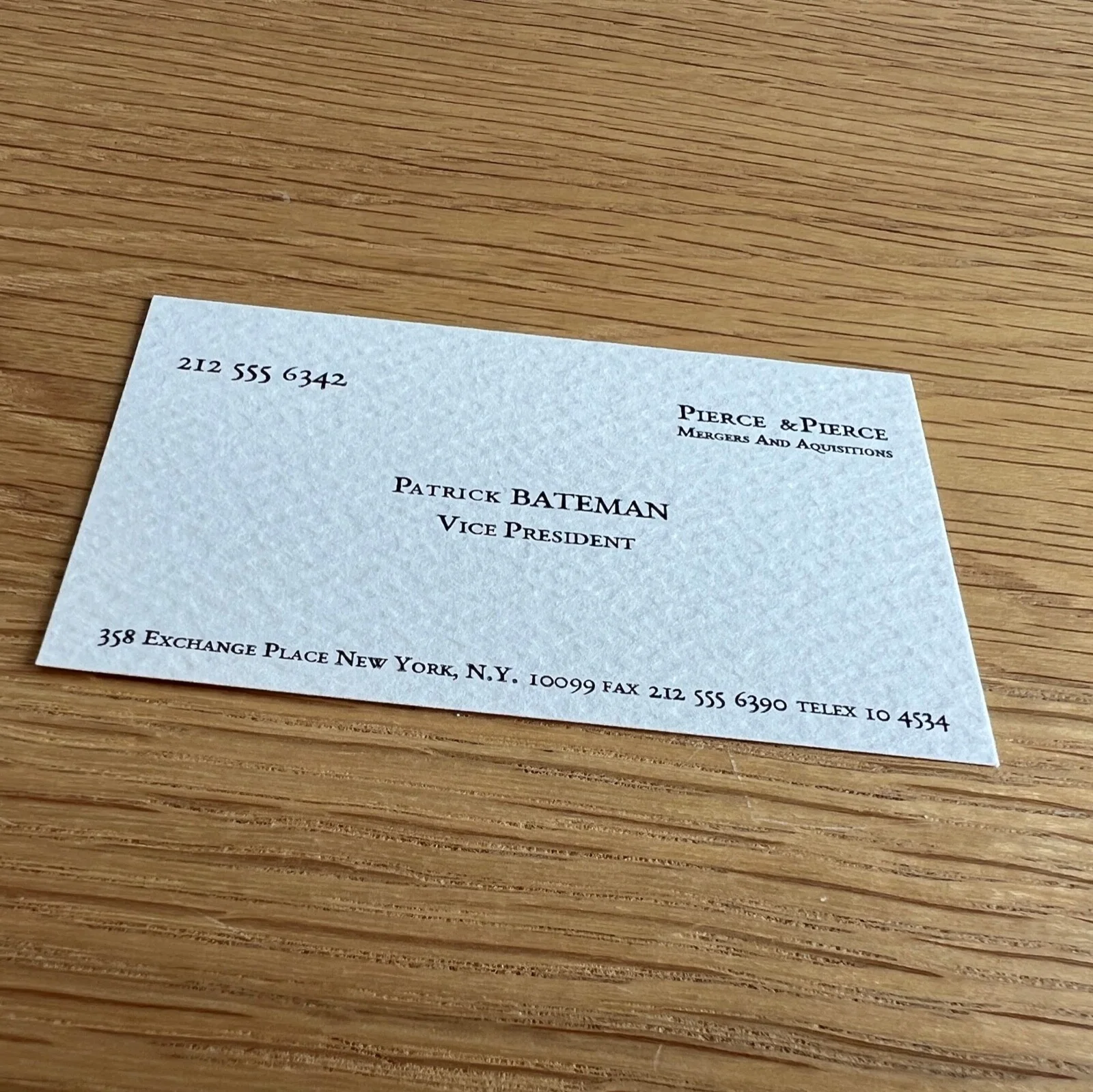 American Psycho Patrick Bateman Inspired Business Card - Christian Bale, image 3