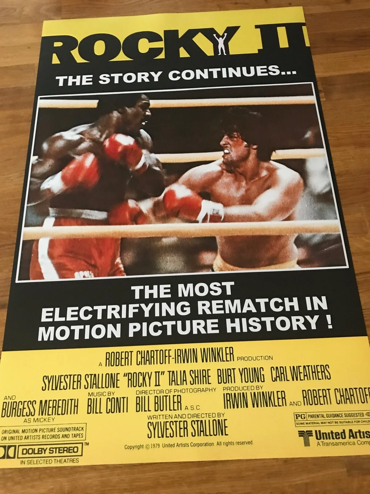Movie Poster Rocky 2 430mm x 640mm (Bit bigger than A2), изображение 2