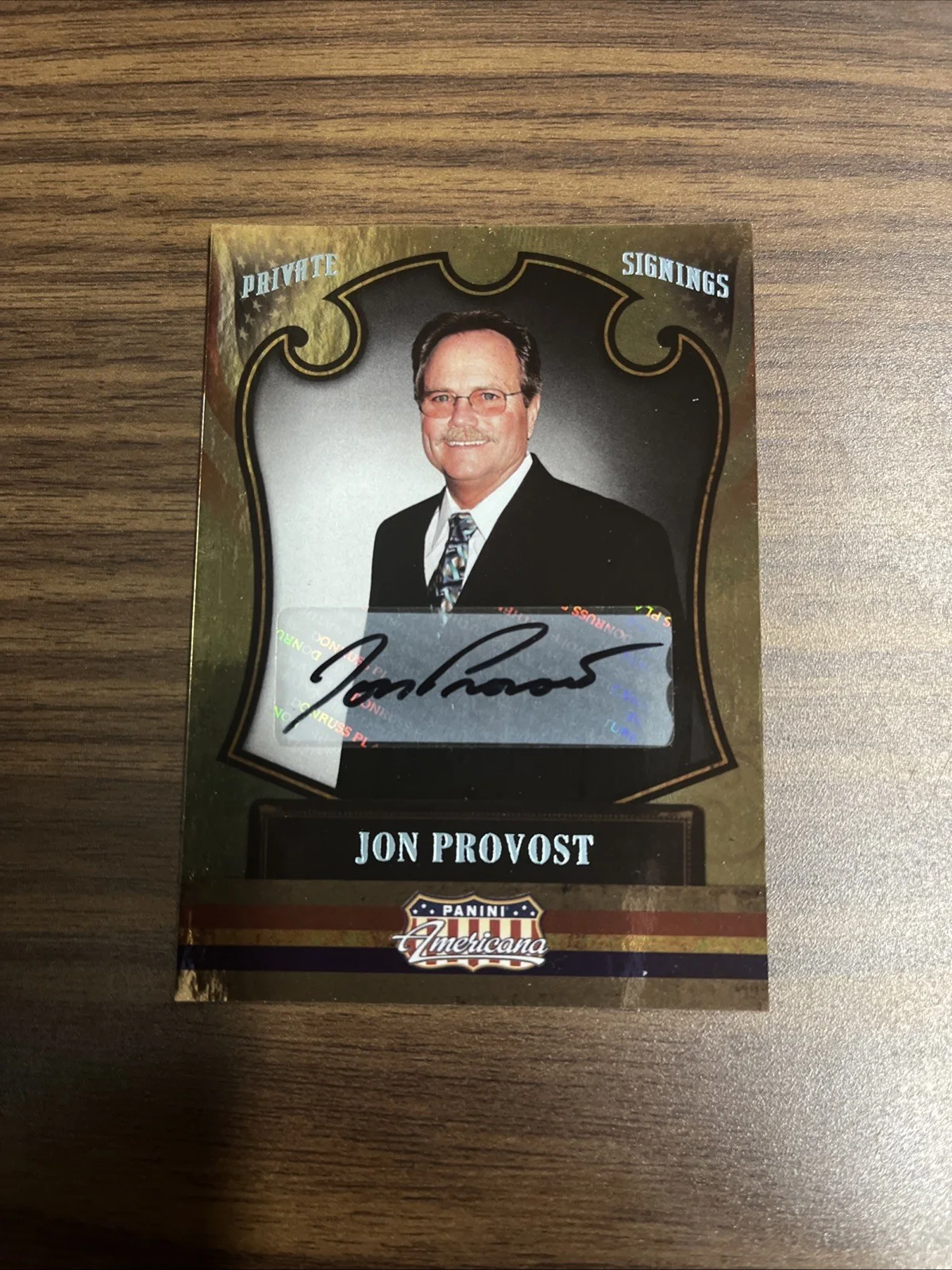 Jon Provost — 2011 Americana JON PROVOST Worn 2 Stripes Material Autograph Lassie Auto 22/49, image 3