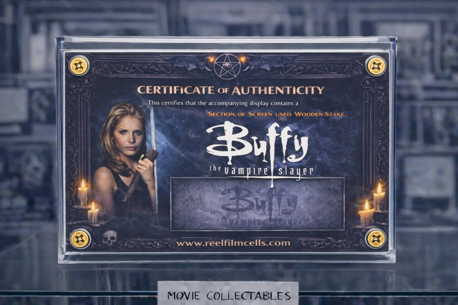 Screen-Used Stake Fragment – Buffy the Vampire Slayer Prop Display – With COA, image 2