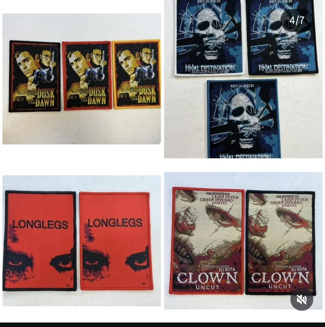 Horror Movie Patch Bundle. One Of Each Design Includuded At Discounted Price, image 5