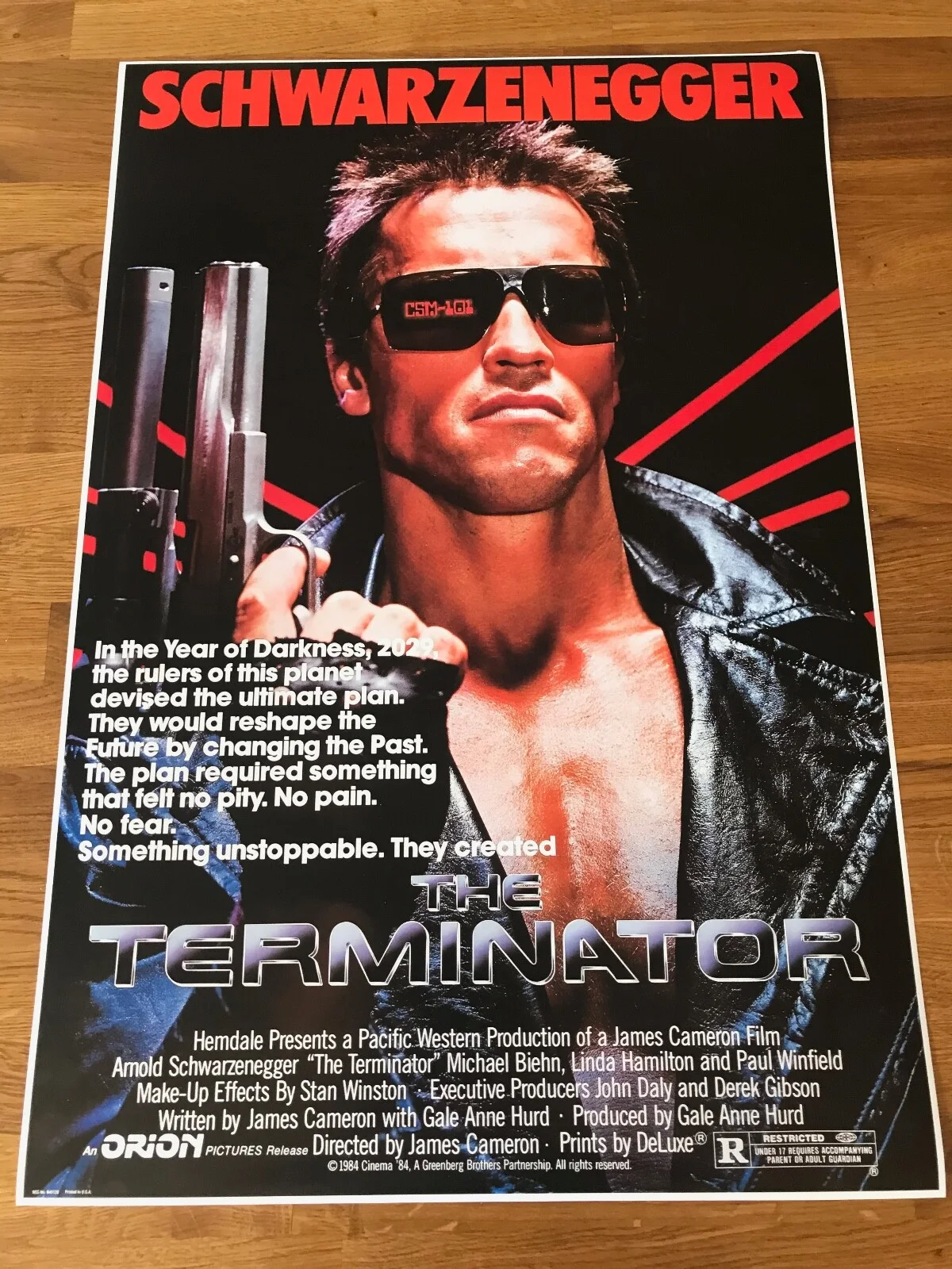 Movie Poster The Terminator 430mm x 640mm (Bit bigger than A2), image 2