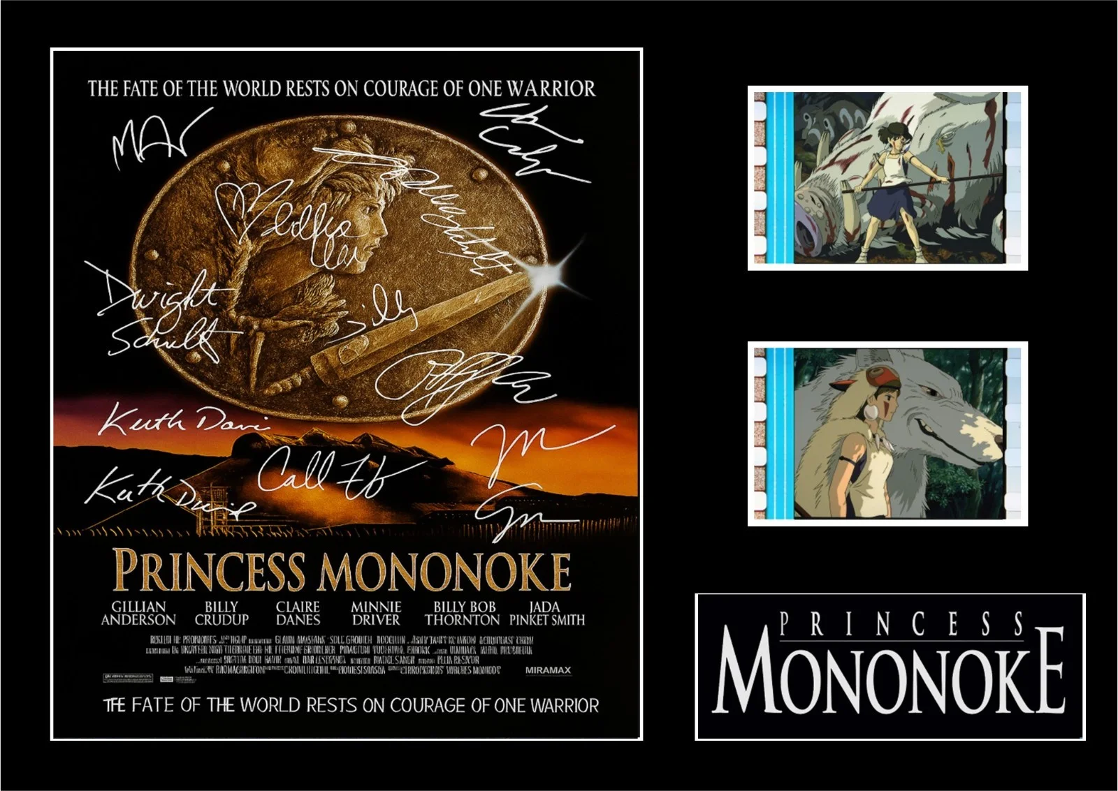 Princess Mononoke Signed film cell display Amazing Stunning With COA, image 3