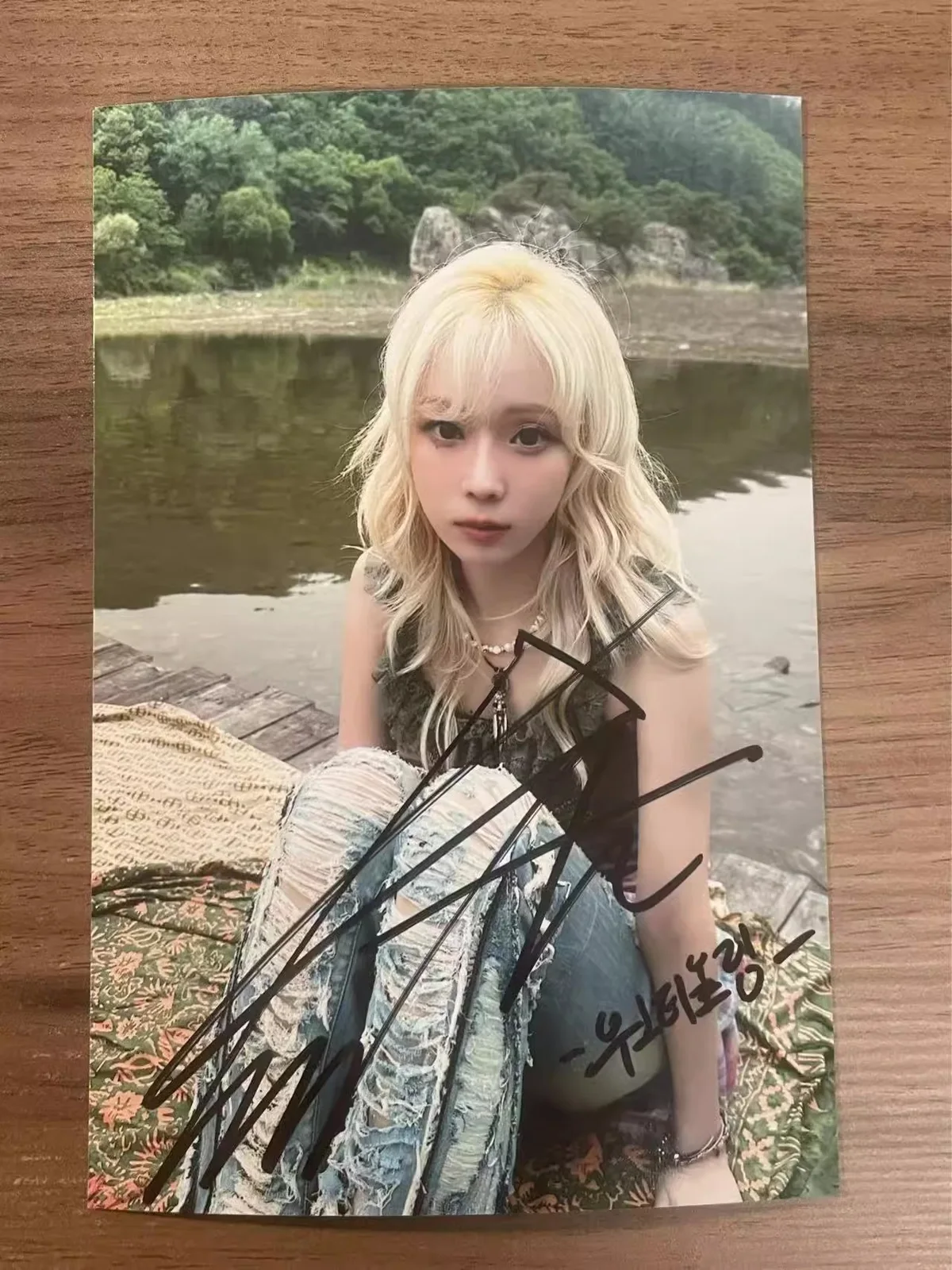 WINTER — Aespa WINTER Autographs 6'' Hand Signed Autographed Photo Fans Gift 2024 #12Nice, изображение 5