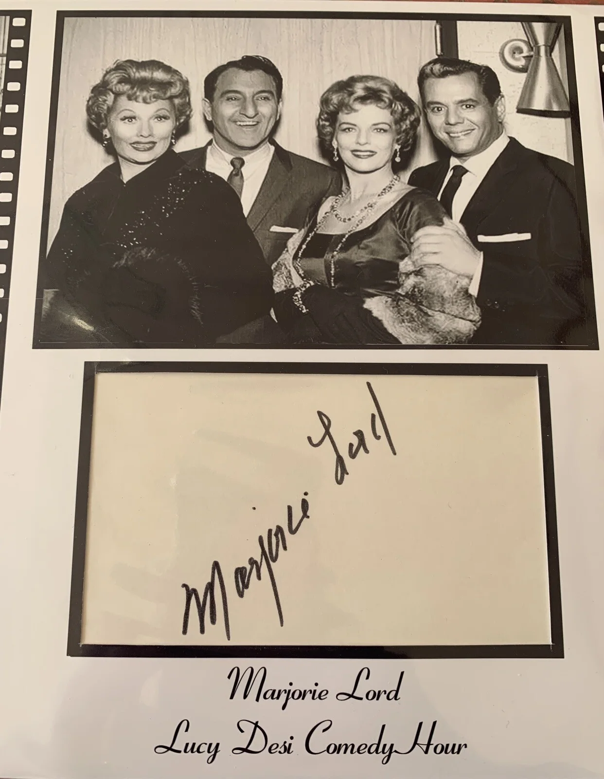 Marjorie Lord Authentic Signed Autograph I Love Lucy Display, image 2