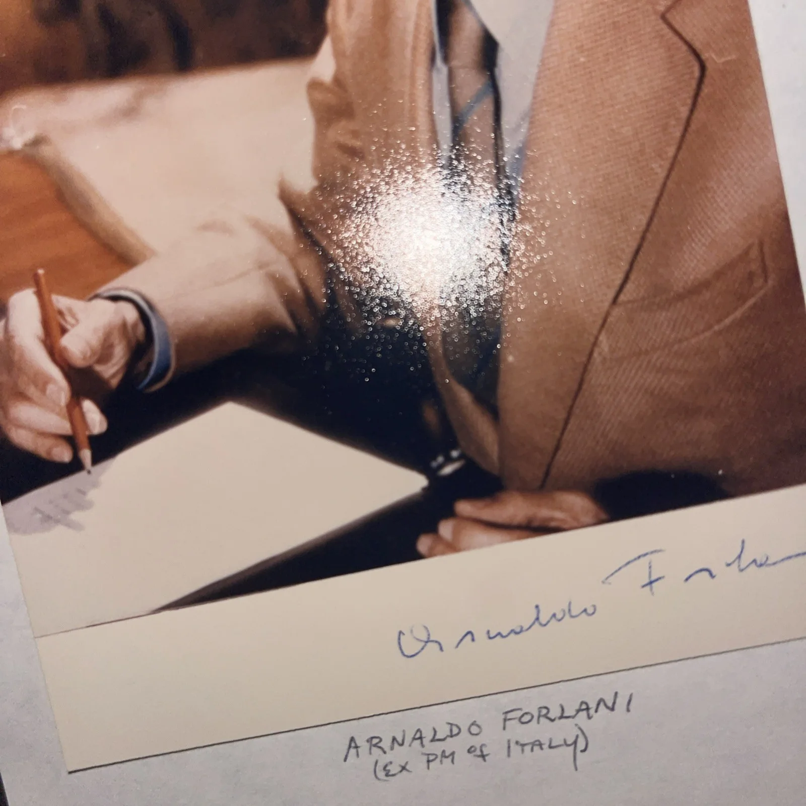 Arnaldo Forlani: Hand Signed Political Leader Photograph 4 x 5.5 Inches/ KSK, image 4