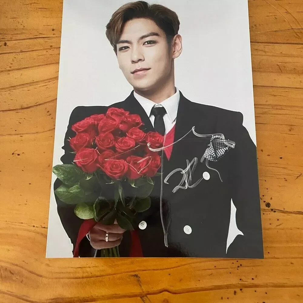 Bigbang — 2025 NEW!! Bigbang TOP Autographed Signed Photo K-POP Collection 4*6, image 2