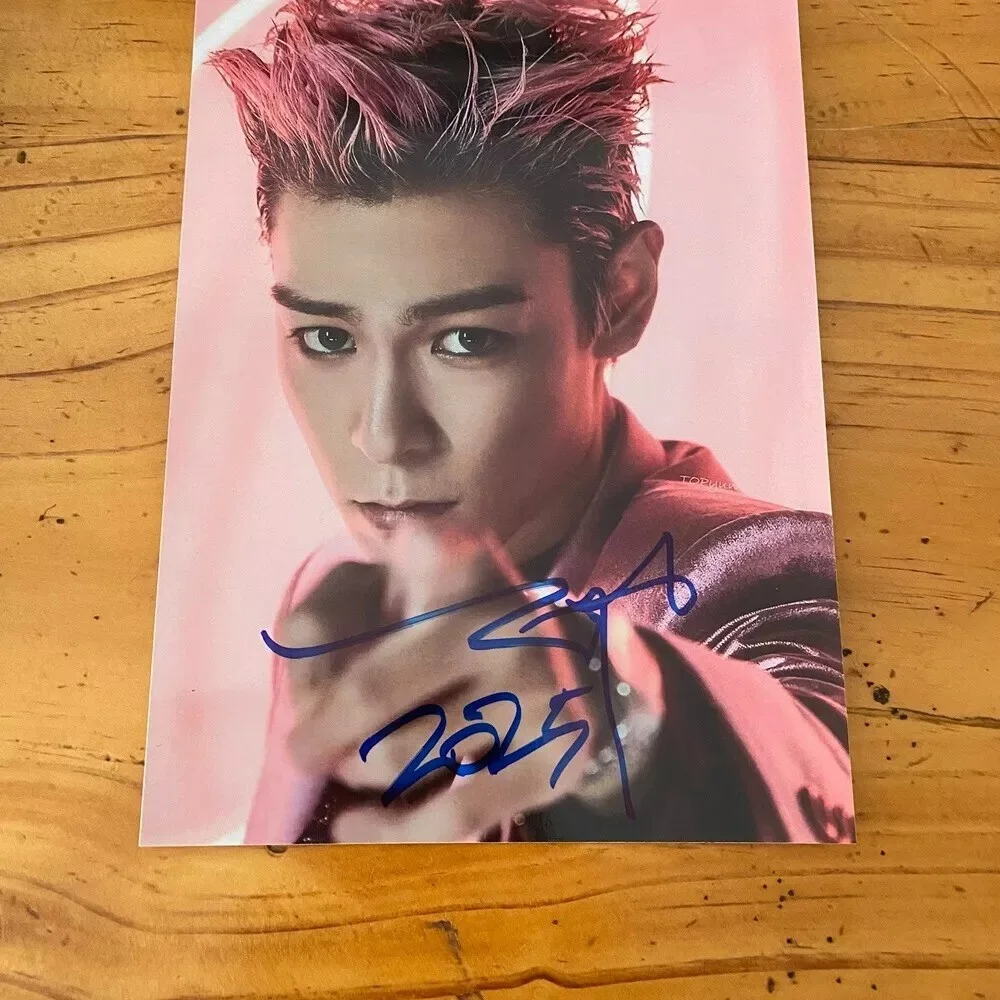 Bigbang — 2025 NEW!! Bigbang TOP Autographed Signed Photo K-POP Collection 4*6, image 3
