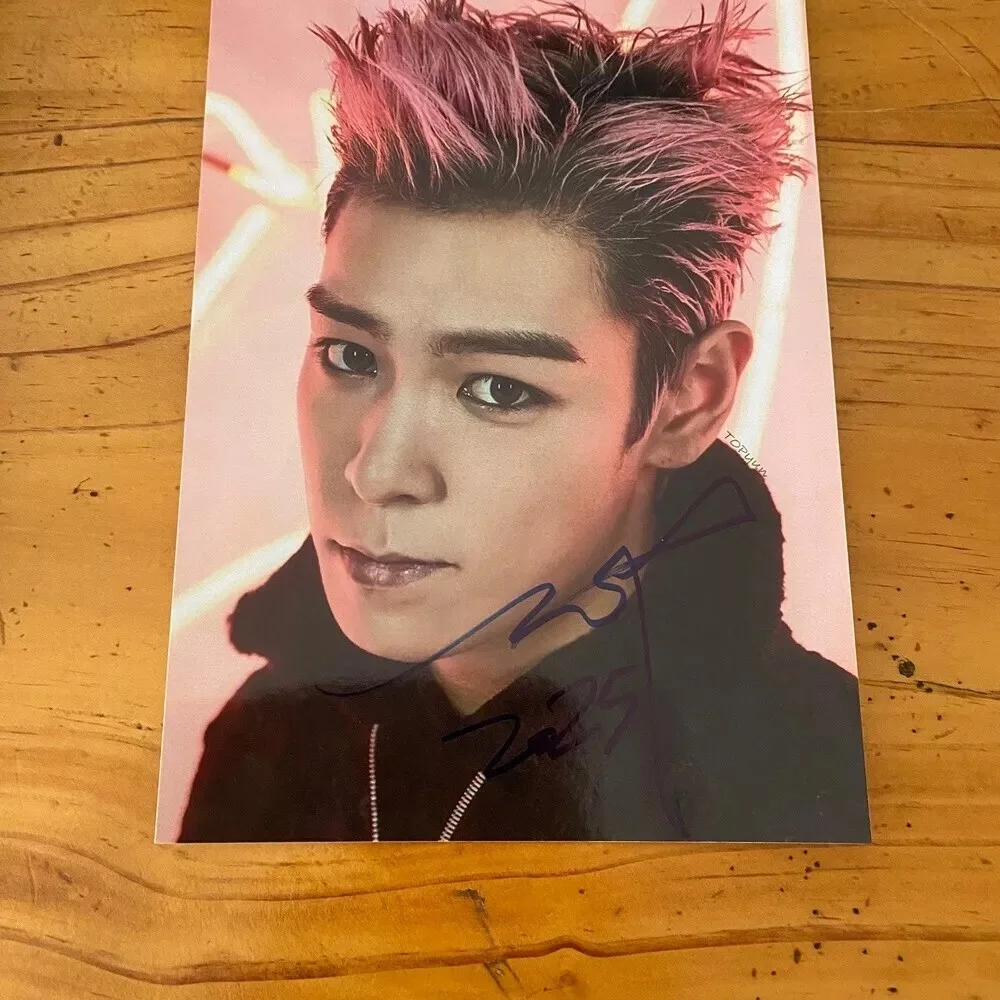 Bigbang — 2025 NEW!! Bigbang TOP Autographed Signed Photo K-POP Collection 4*6, image 4