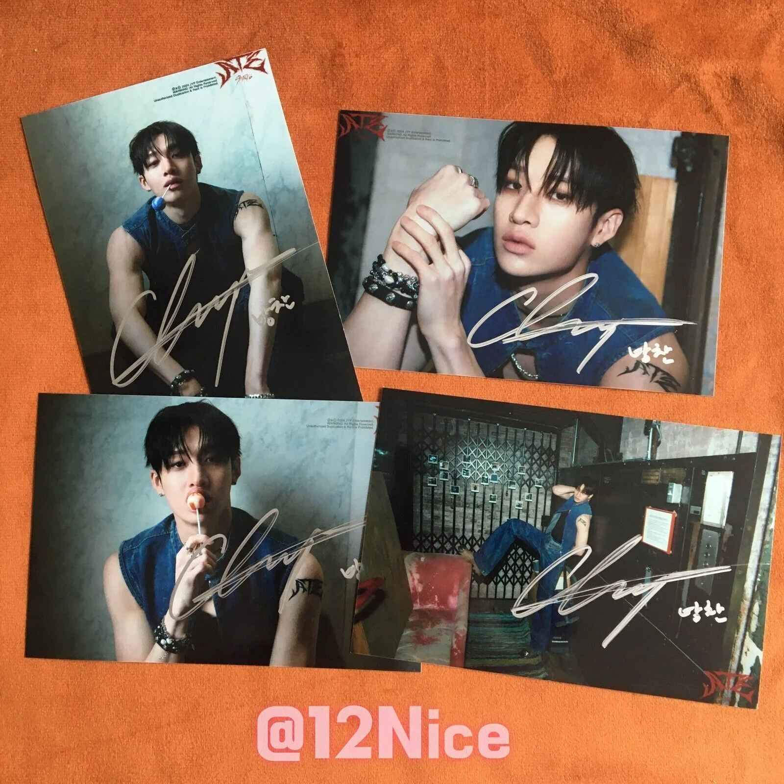 Stray Kids SKZ Bang Chan Photo ATE Autographed Signed Collection 4*6 2024V #Nice, изображение 2