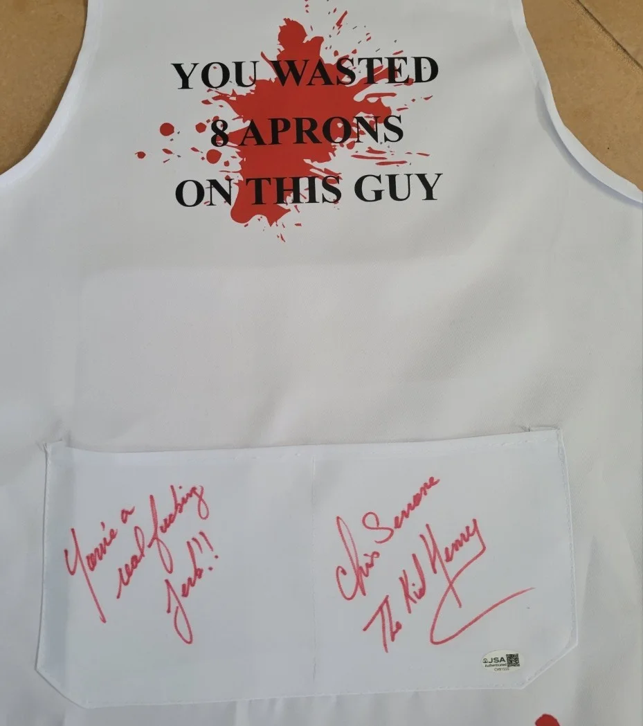 Christopher Serrone — Christopher Serrone signed blood stained apron Goodfellas Young Henry Hill JSA, image 2