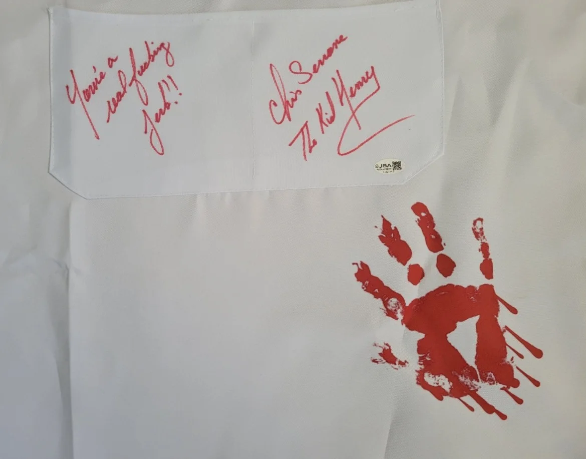 Christopher Serrone — Christopher Serrone signed blood stained apron Goodfellas Young Henry Hill JSA, image 4