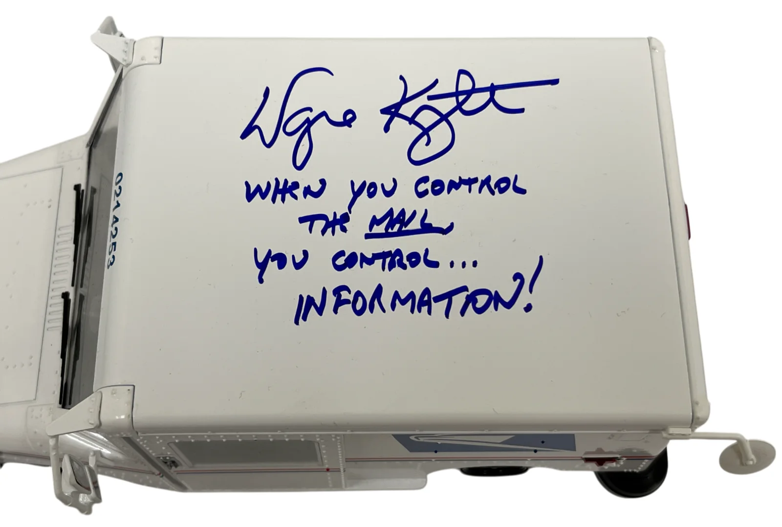 Wayne Knight — Wayne Knight Signed USPS Post Office Diecast 1:18 Inscription Autograph Beckett, image 4