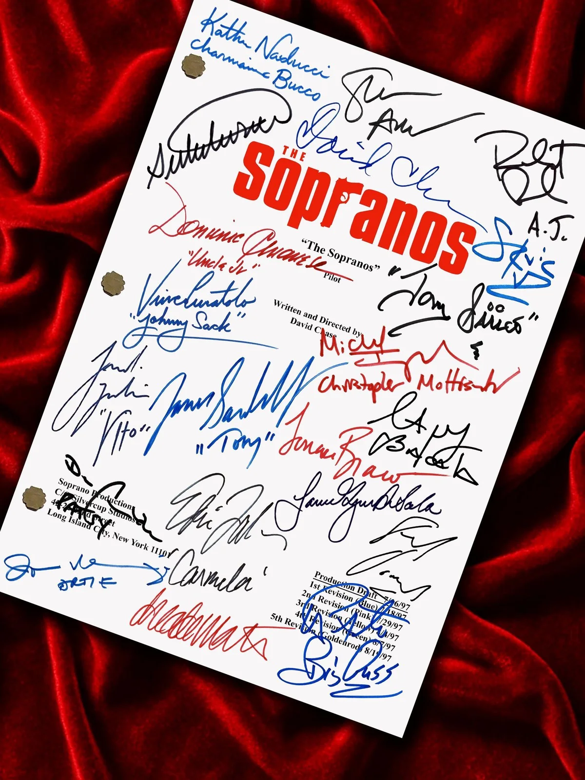 The Sopranos, Signed Pilot TV Script, Full Screenplay & Cast Autographs Reprint, image 2