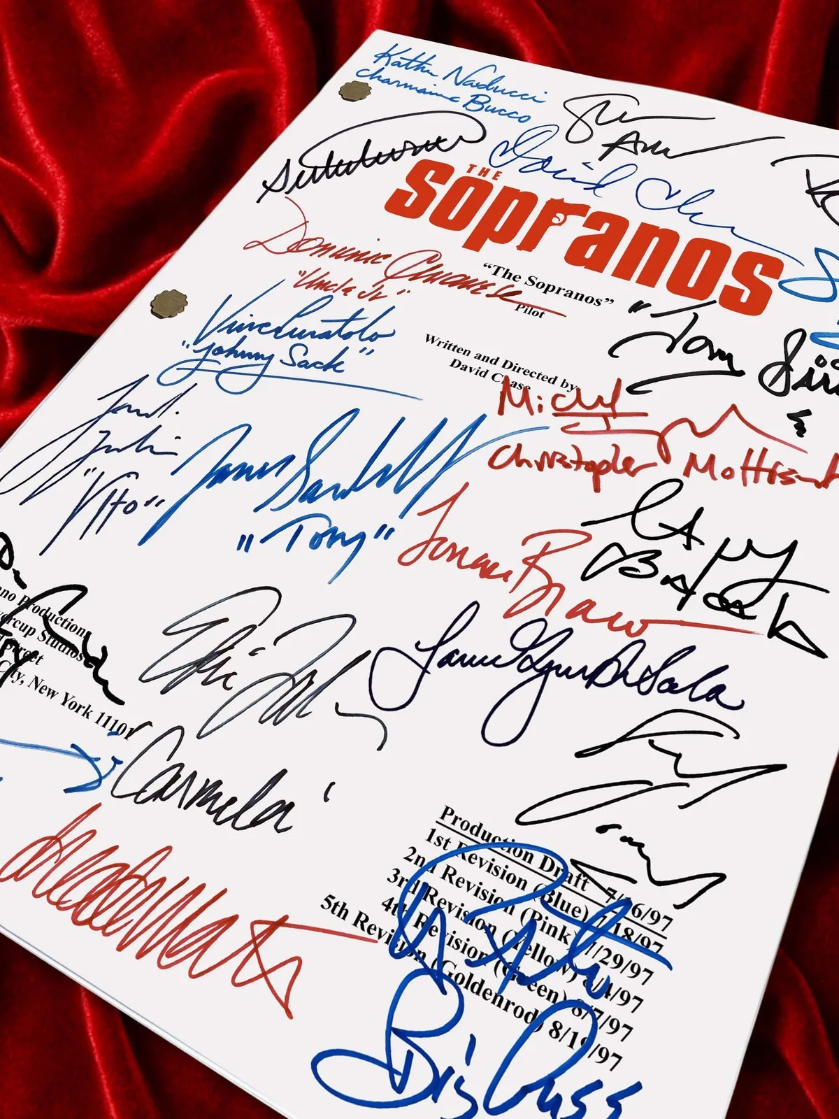 The Sopranos, Signed Pilot TV Script, Full Screenplay & Cast Autographs Reprint, image 4