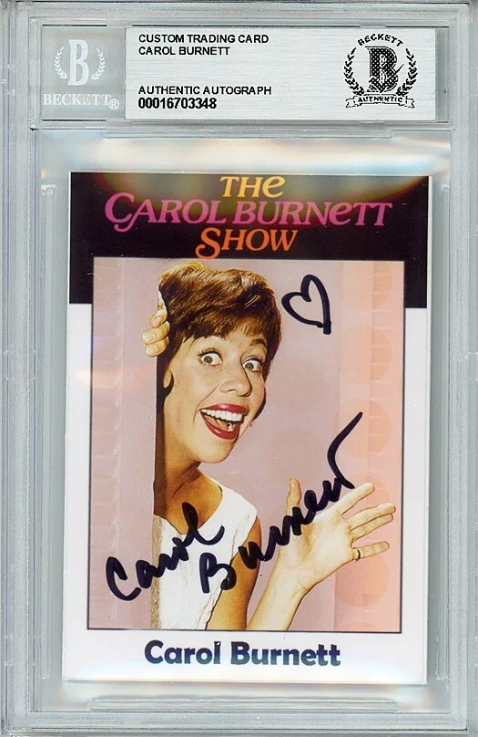 Carol Burnett — -CAROL BURNETT- Beckett BAS Signed/Autograph/Auto Carol Burnett Show TV Card