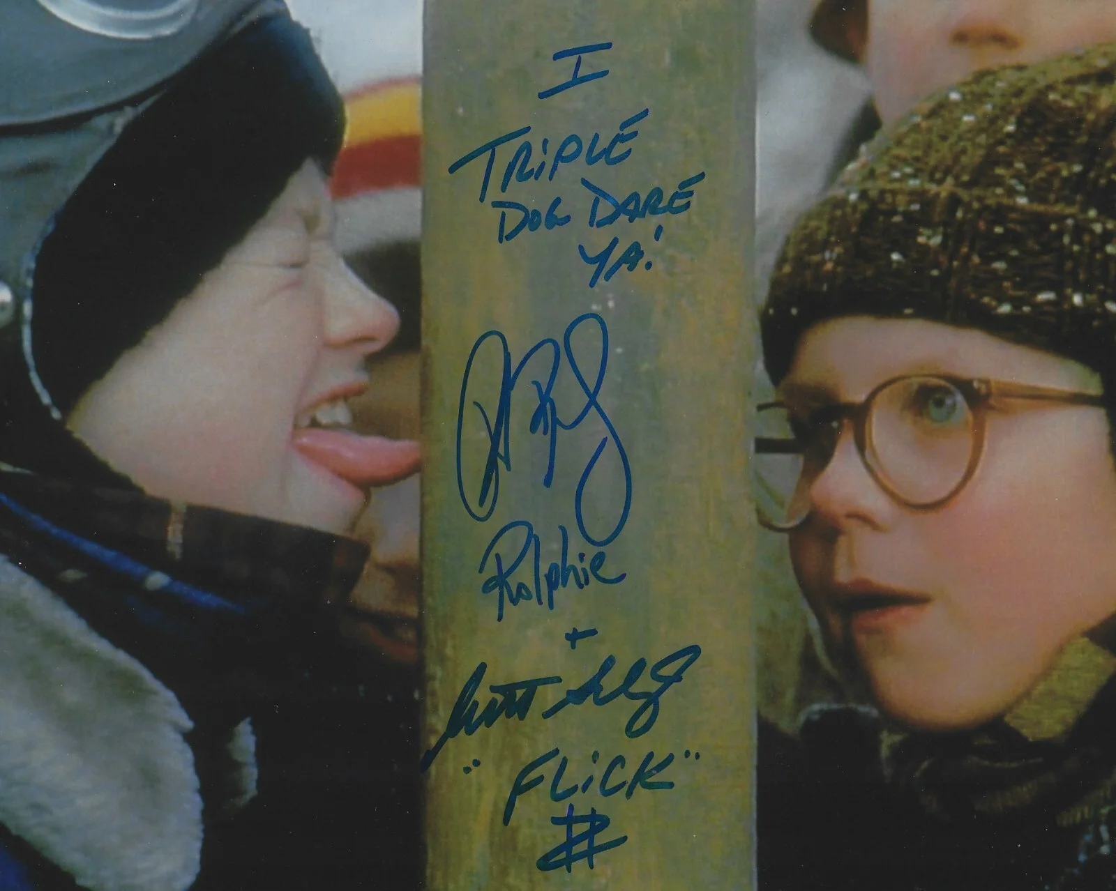 Peter Billingsley & Scott Schwartz — Billingsley/Schwartz Autographed Signed 8x10 Photo - Christmas Story - w/COA
