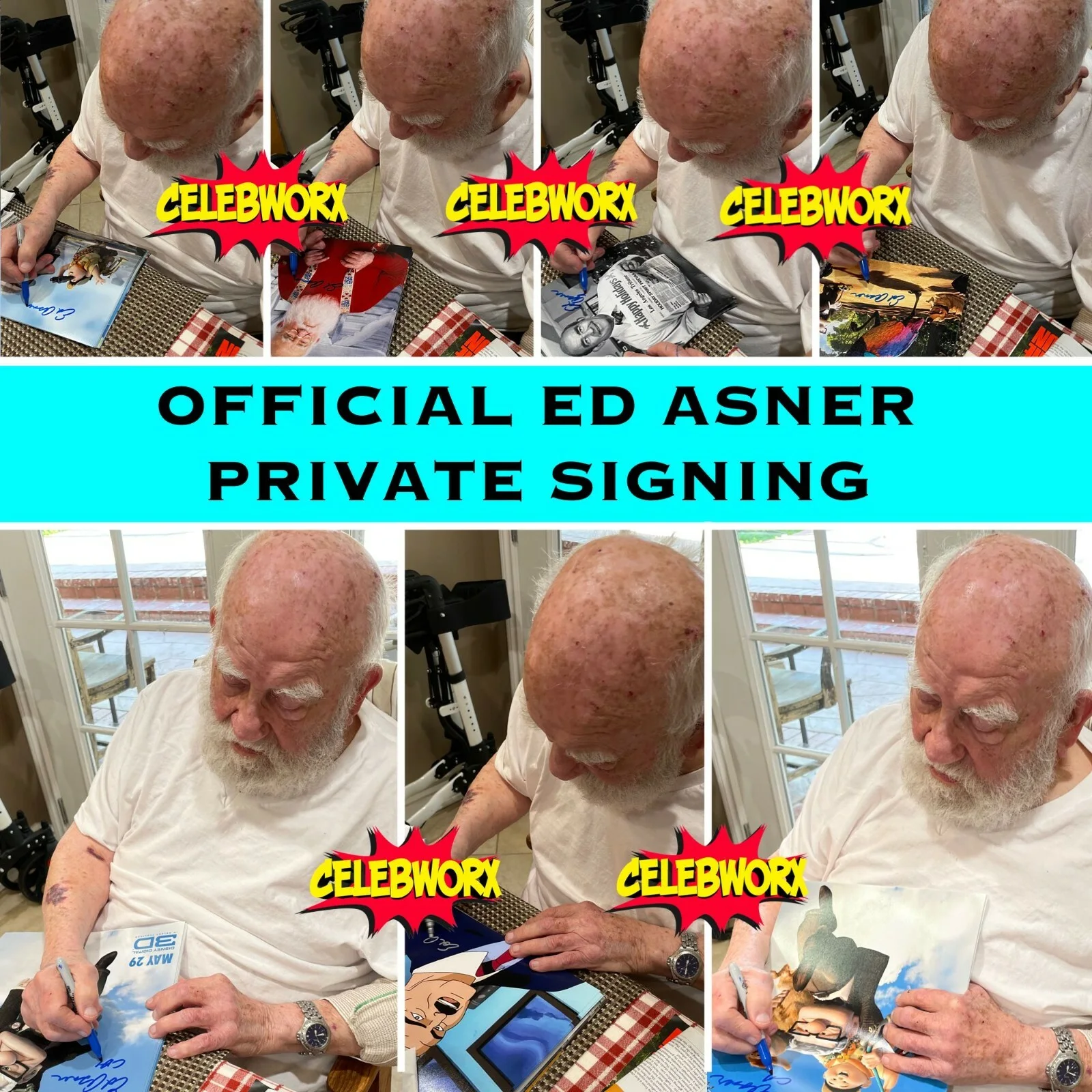 Ed Asner — ED ASNER Signed UP Carl 8x10 Photo Autograph JSA COA Cert, image 3