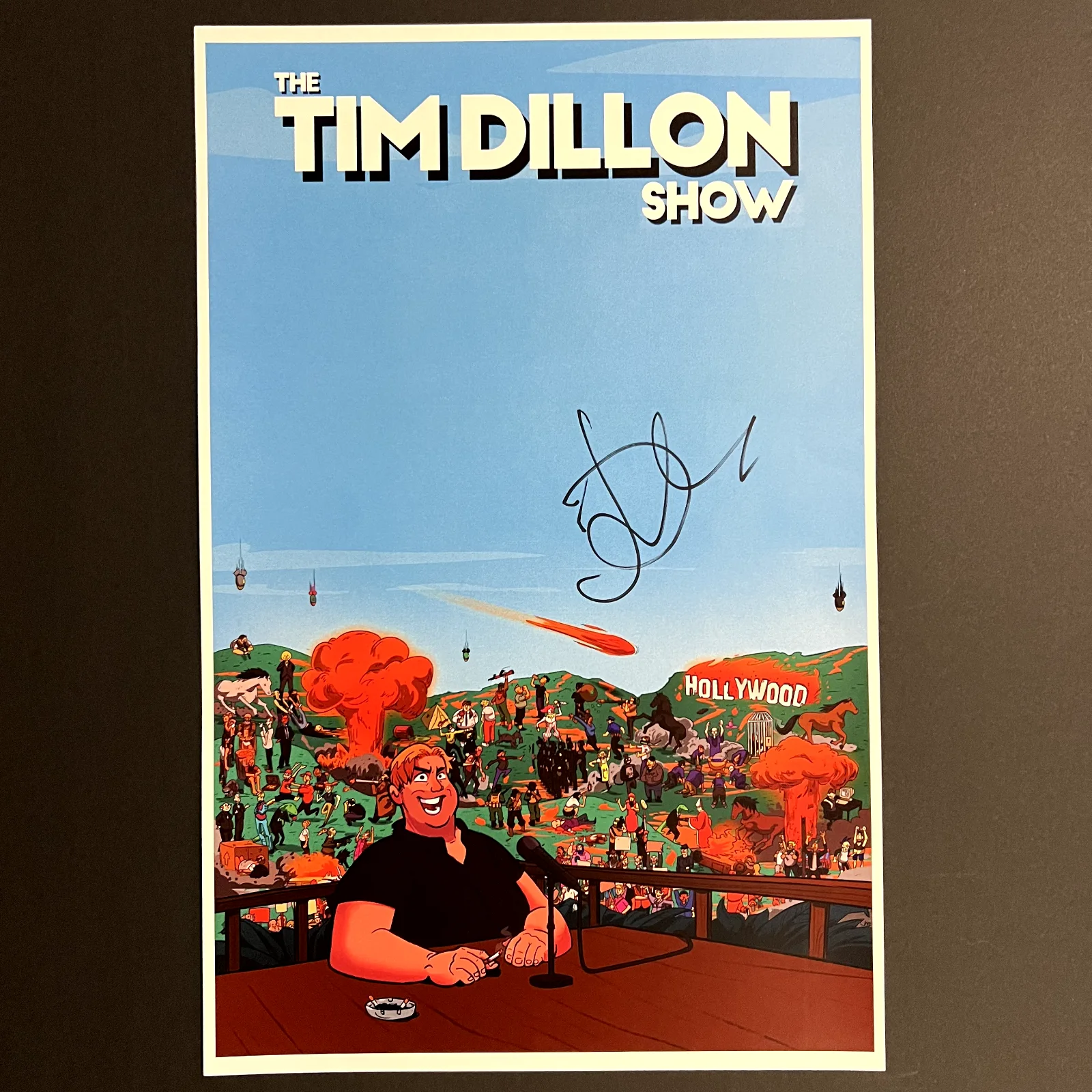 Tim Dillon — Signed Tim Dillon Show Poster w/ Exact Proof (Comedian Podcast Tour Autograph), image 2