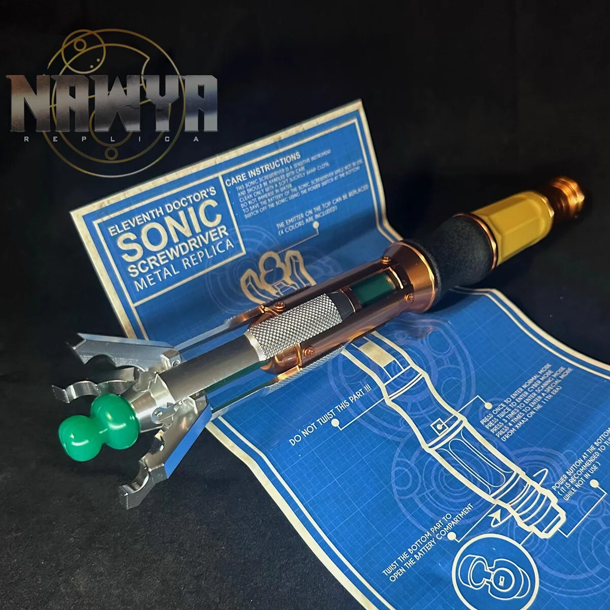 NAWYA Doctor Who 11th Metal Sonic Screwdriver LED Light Prop Cosplay Replica New, изображение 4