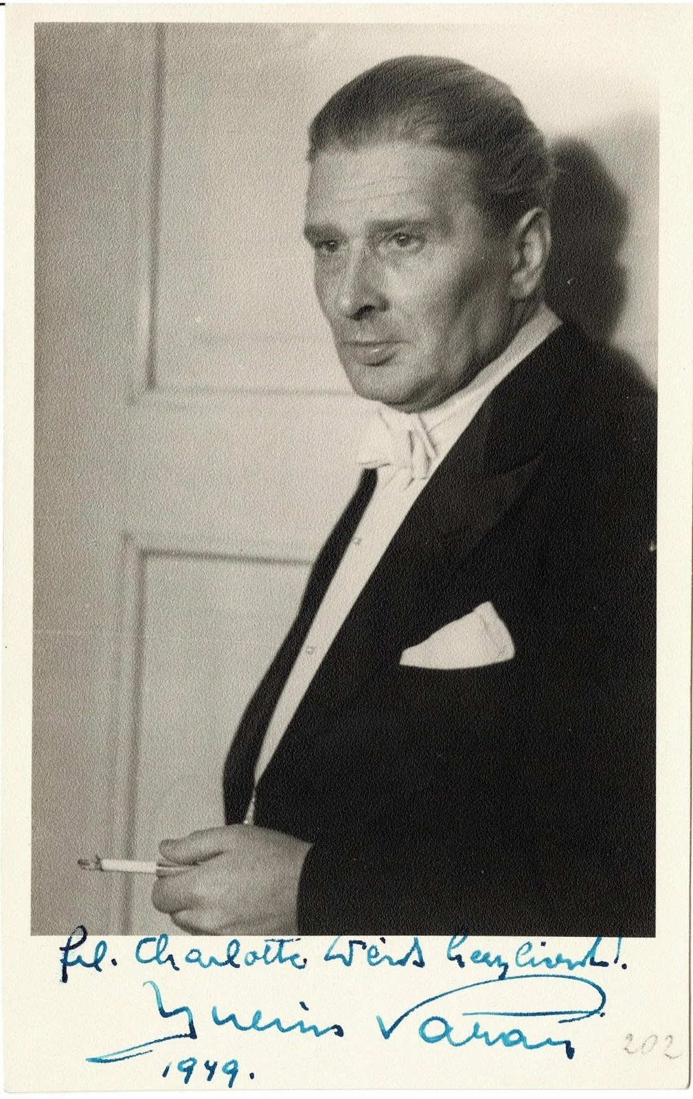 Lot 3 Autographs Julius Patzak Signed Vintage Photos Austrian Tenor CoA, изображение 3