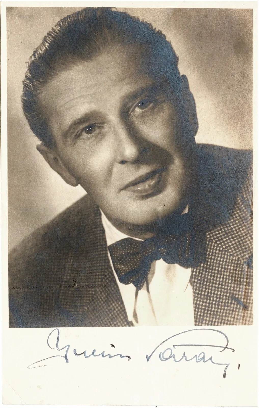 Lot 3 Autographs Julius Patzak Signed Vintage Photos Austrian Tenor CoA, изображение 4