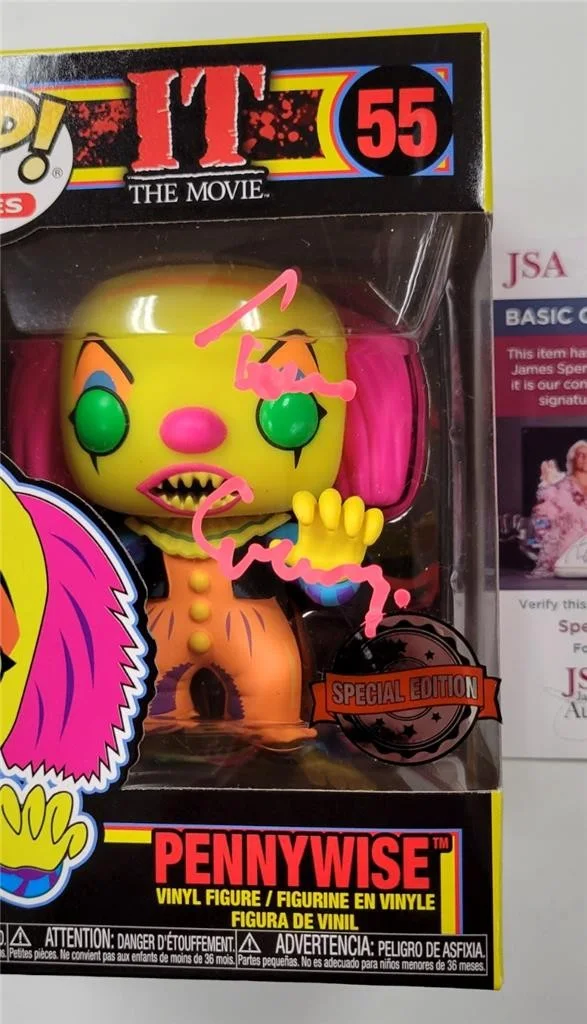 Tim Curry — Tim Curry signed Pennywise IT Blacklight Funko Pop! 55 autograph ~ JSA, image 2