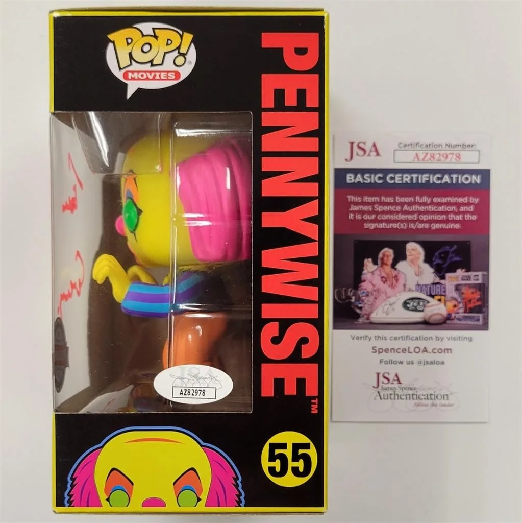 Tim Curry — Tim Curry signed Pennywise IT Blacklight Funko Pop! 55 autograph ~ JSA, image 3