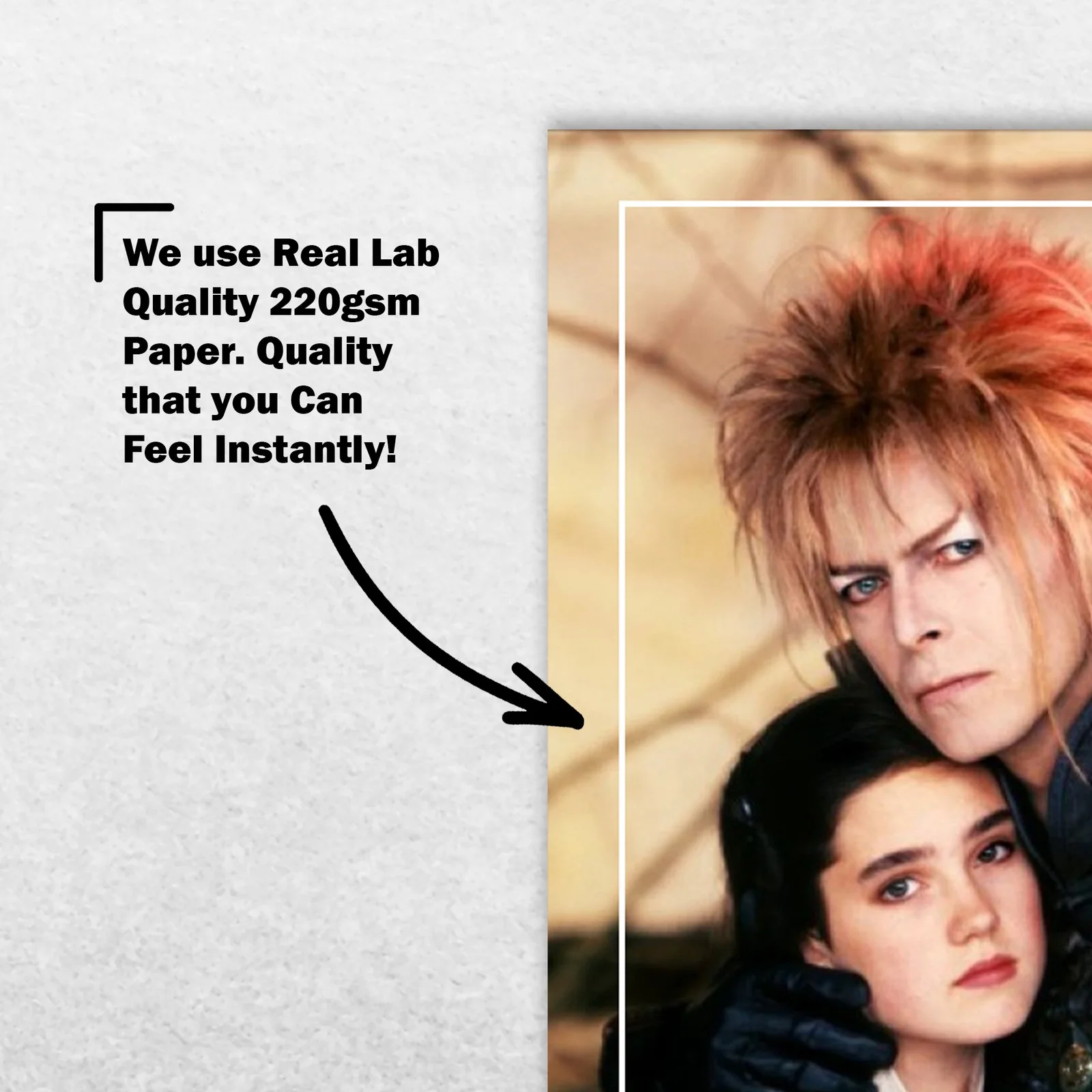 Bowie & Connelly Signed Labyrinth 8x6 Pre Printed Autograph Photo Memorabilia, image 4
