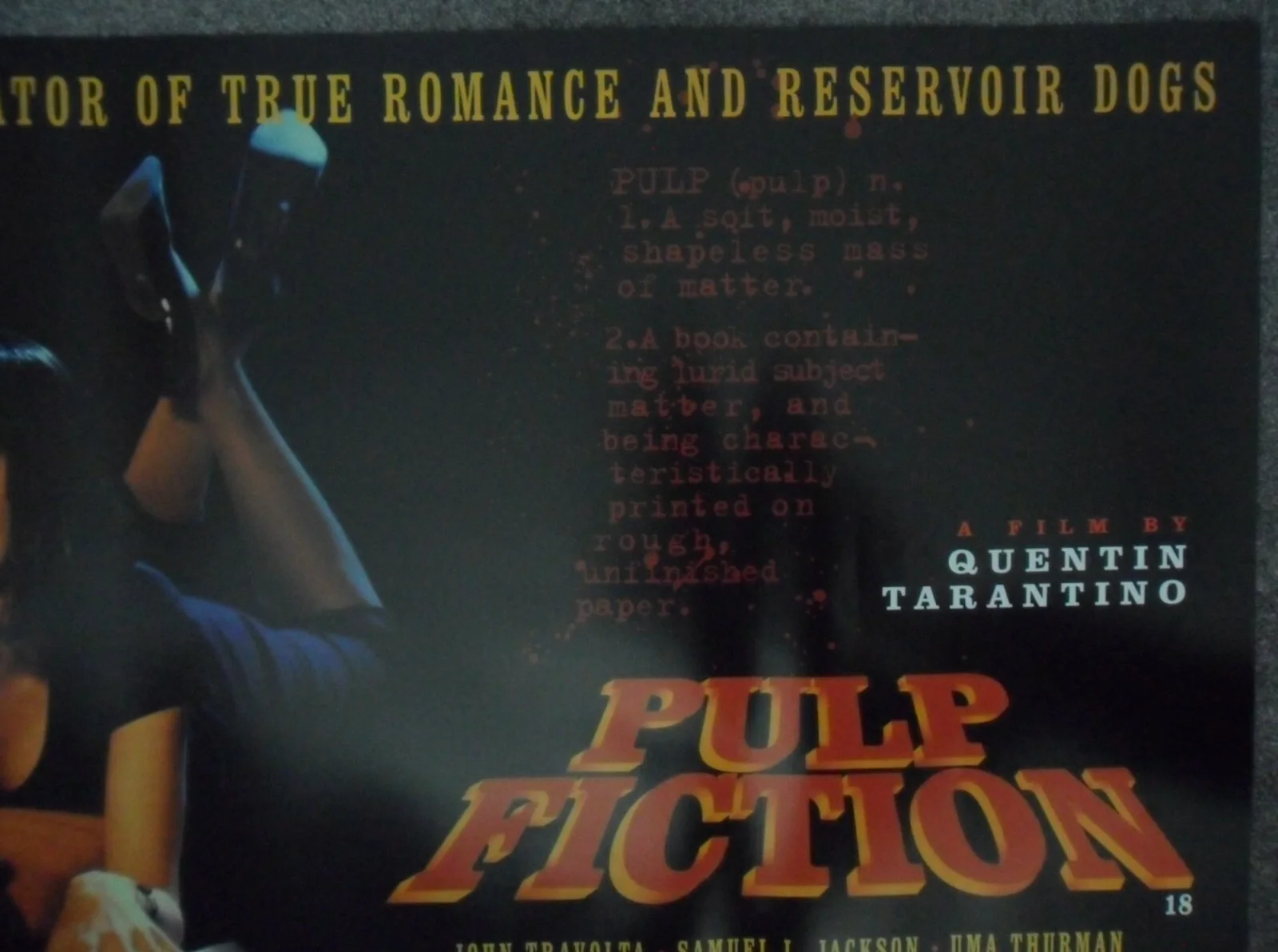 Mint / Original - PULP FICTION - UK Quad Cinema Poster - QUENTIN TARANTINO 1994, image 3
