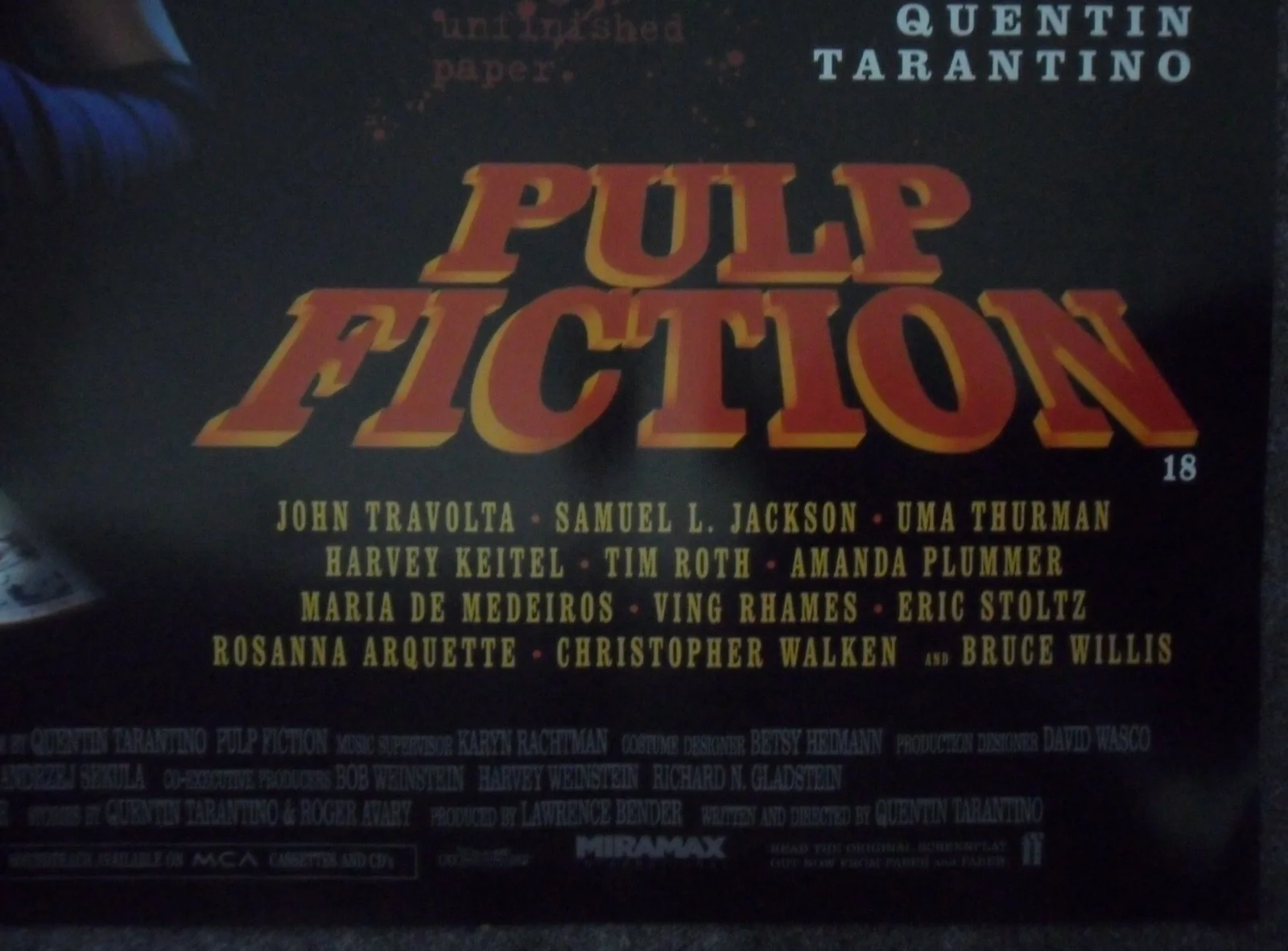 Mint / Original - PULP FICTION - UK Quad Cinema Poster - QUENTIN TARANTINO 1994, image 4
