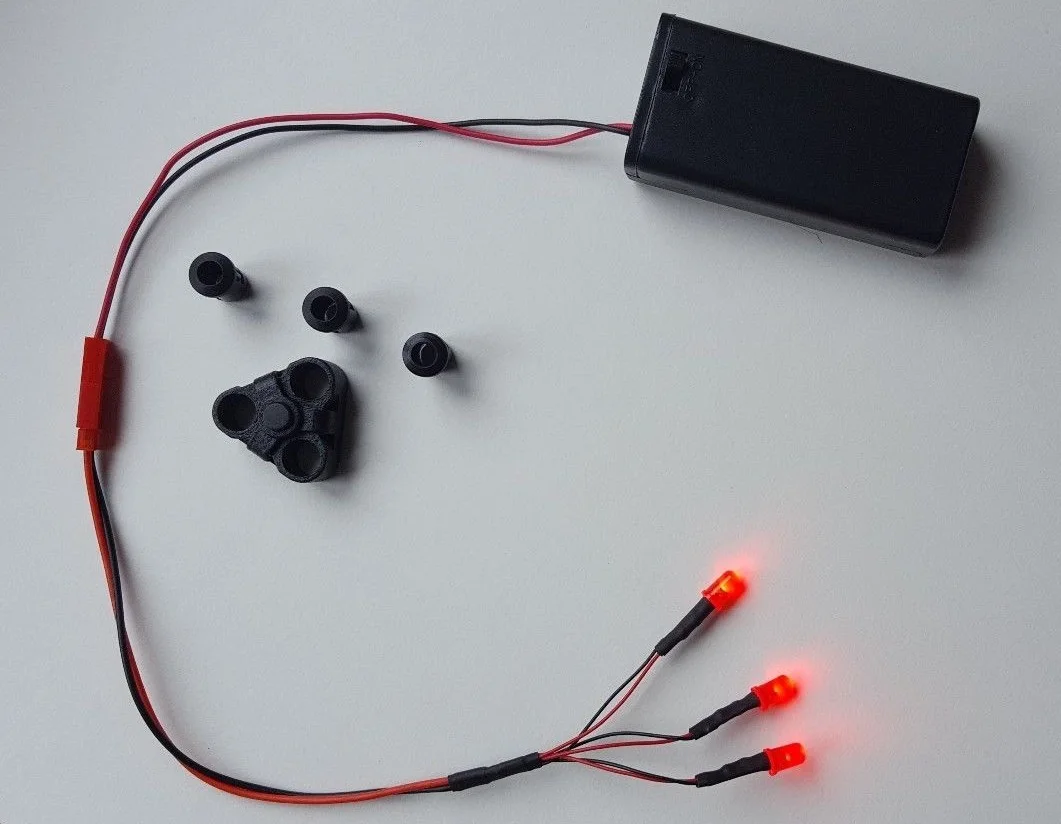 Red LED Tri-LED Lights for Predator bio helmet mask AVP Aliens / not Tri-Laser, image 5
