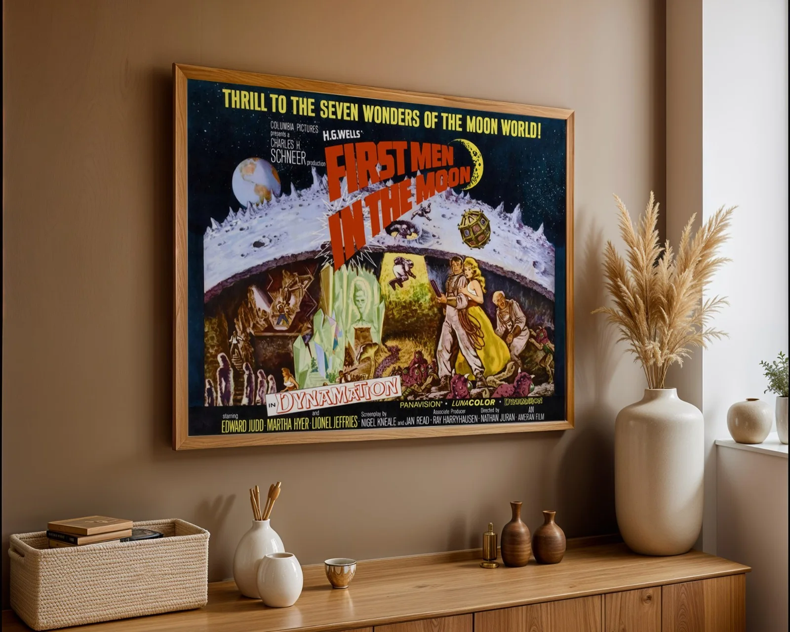 First Men In The Moon - 1964 Sci-Fi Film Restored 30" x 40" UK Quad Poster, image 3