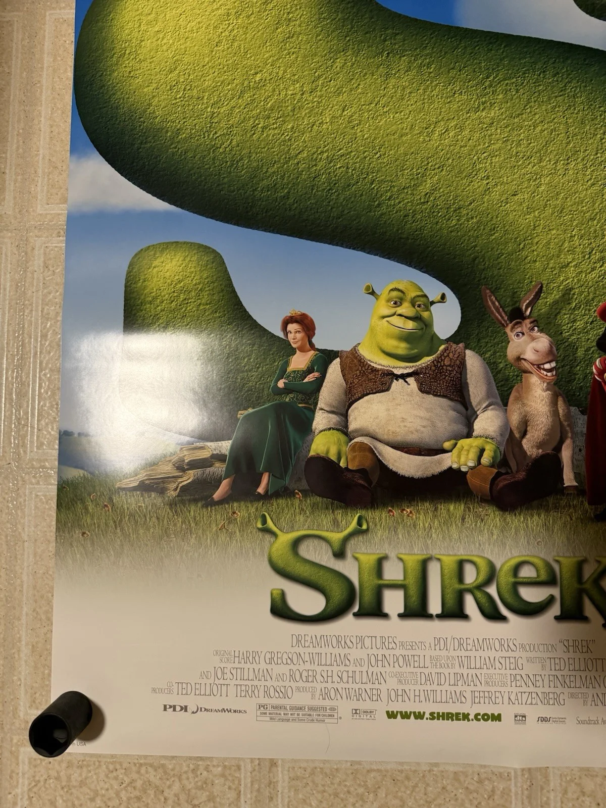Original 2001 Vintage SHREK 27x40 DS Movie Poster / MIKE MYERS Eddie Murphy, изображение 3