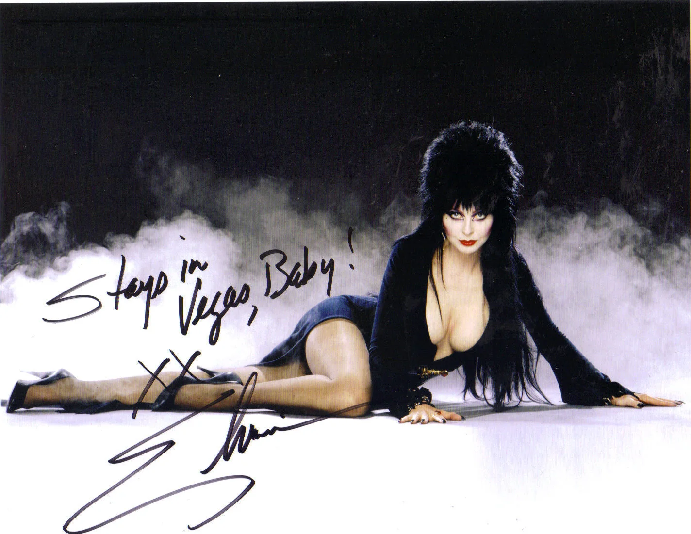 CASSANDRA PETERSON — ELVIRA MISTRESS OF THE DARK 8X10 SIGNED PHOTO CASSANDRA PETERSON POSTER REPRINT