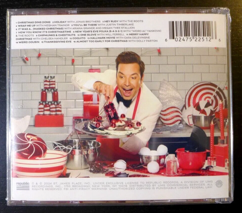 JIMMY FALLON - AUTOGRAPHED "HOLIDAY SEASONING" SIGNED ART CARD IN NEW SEALED CD, изображение 2