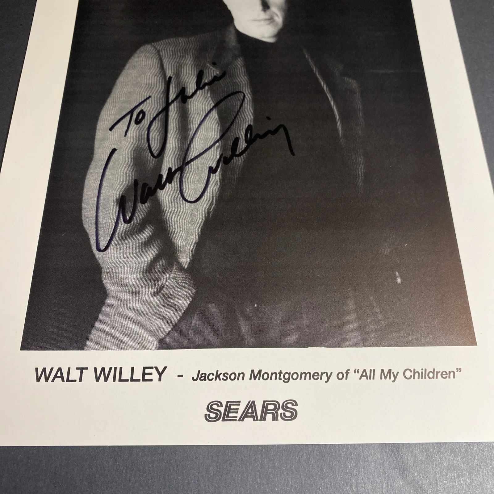 Walt Willey: Signed Photograph 8 x 10 Inches, “All My Children”(6)/ KSK, изображение 4