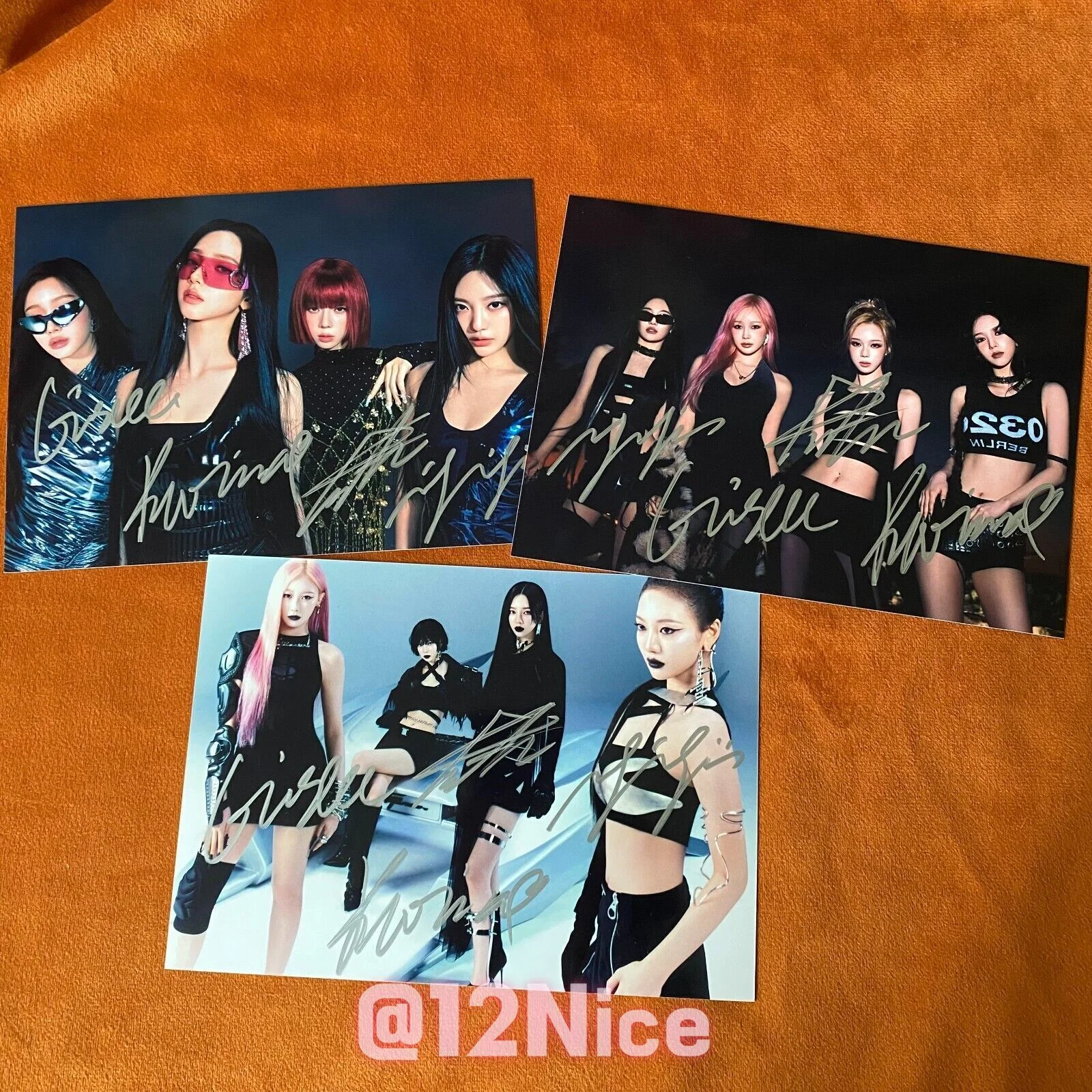 AESPA aespa Group Photo K-POP Collection K-POP 4*6 Autographed Signed 2024 #Nice, image 2