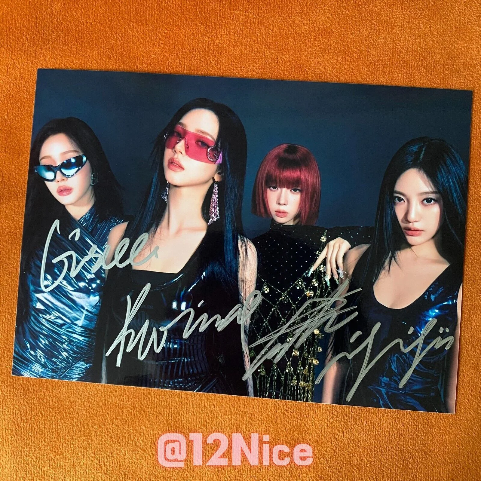 AESPA aespa Group Photo K-POP Collection K-POP 4*6 Autographed Signed 2024 #Nice, image 3