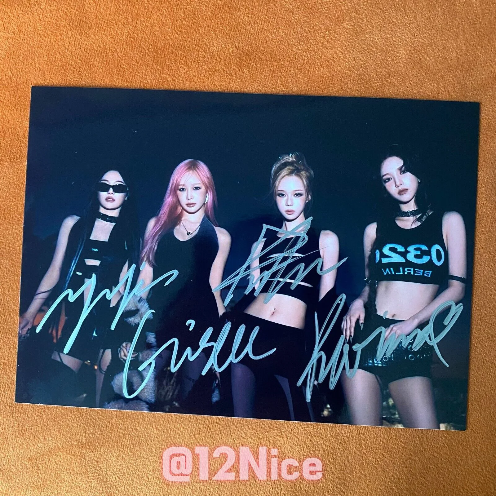 AESPA aespa Group Photo K-POP Collection K-POP 4*6 Autographed Signed 2024 #Nice, image 4