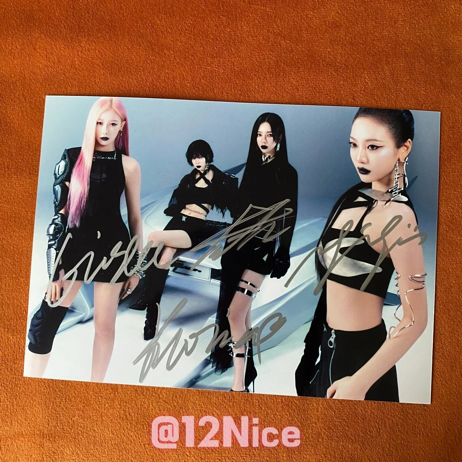 AESPA aespa Group Photo K-POP Collection K-POP 4*6 Autographed Signed 2024 #Nice, image 5