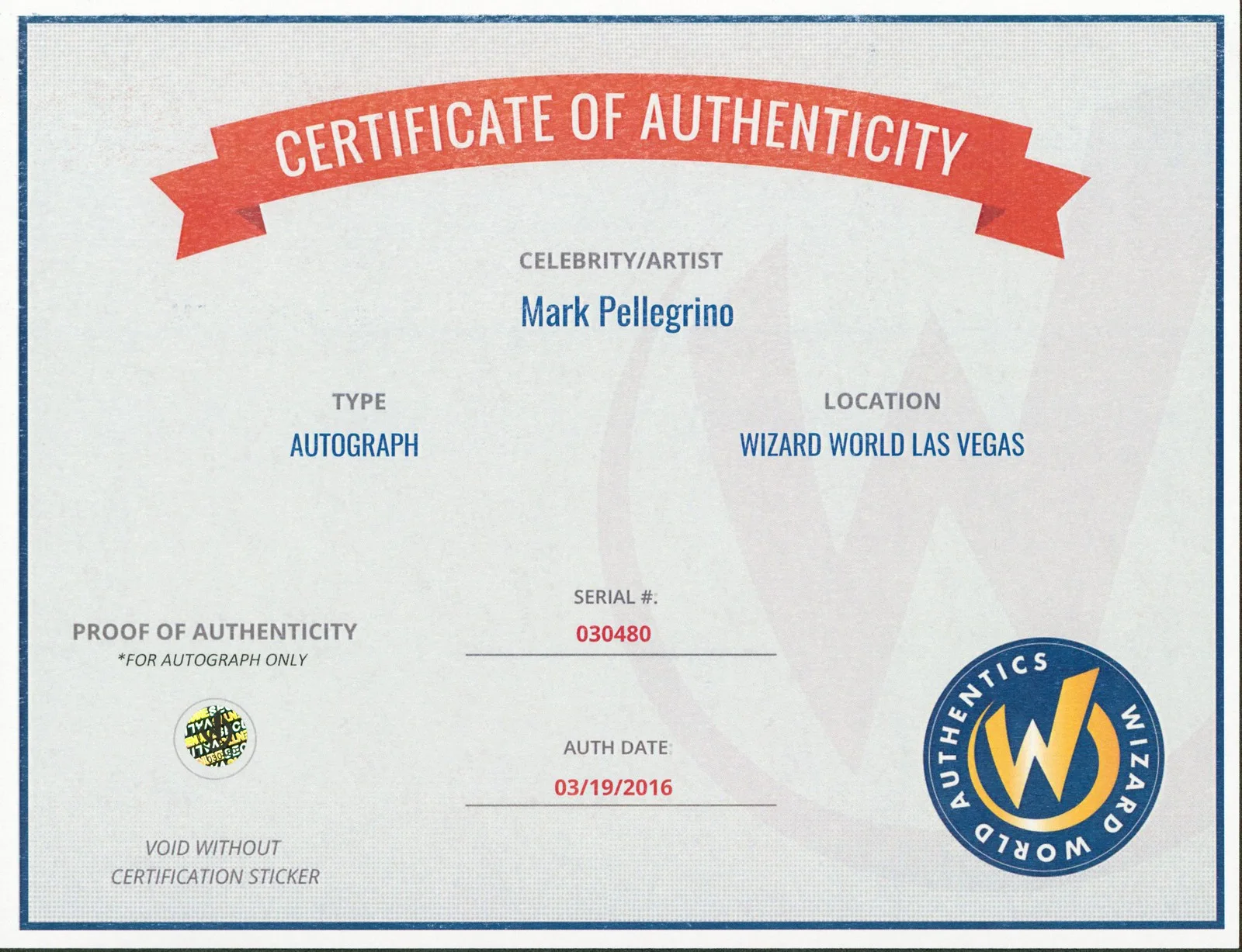 Mark Pellegrino — Mark Pellegrino LOST Authentic Signed 8x10 Photo Autographed Wizard World, image 2