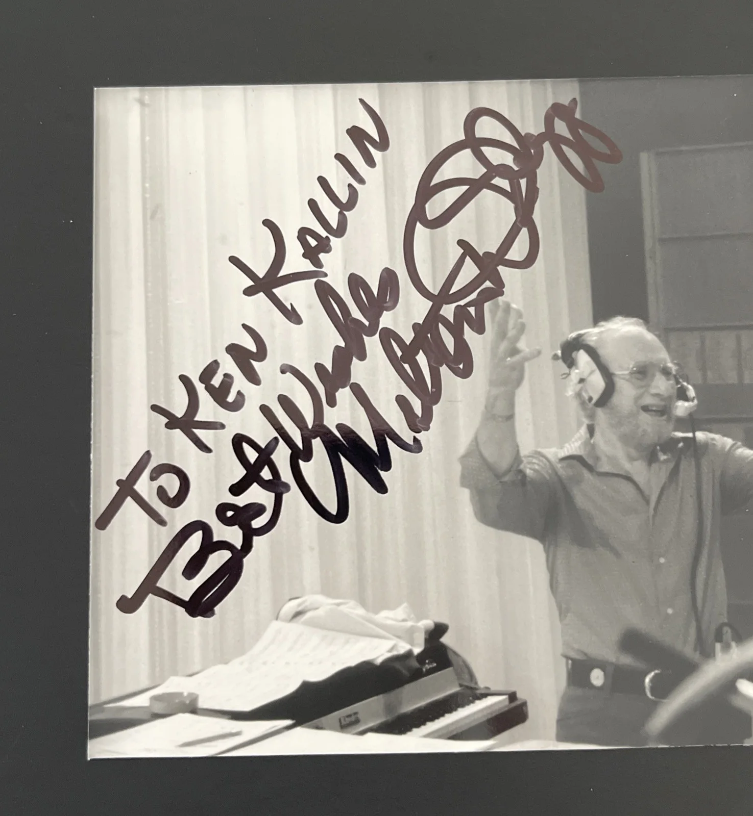 MILTON DELUGG: Hand Signed Celebrity Photo 4 x 7” / KSK, image 2