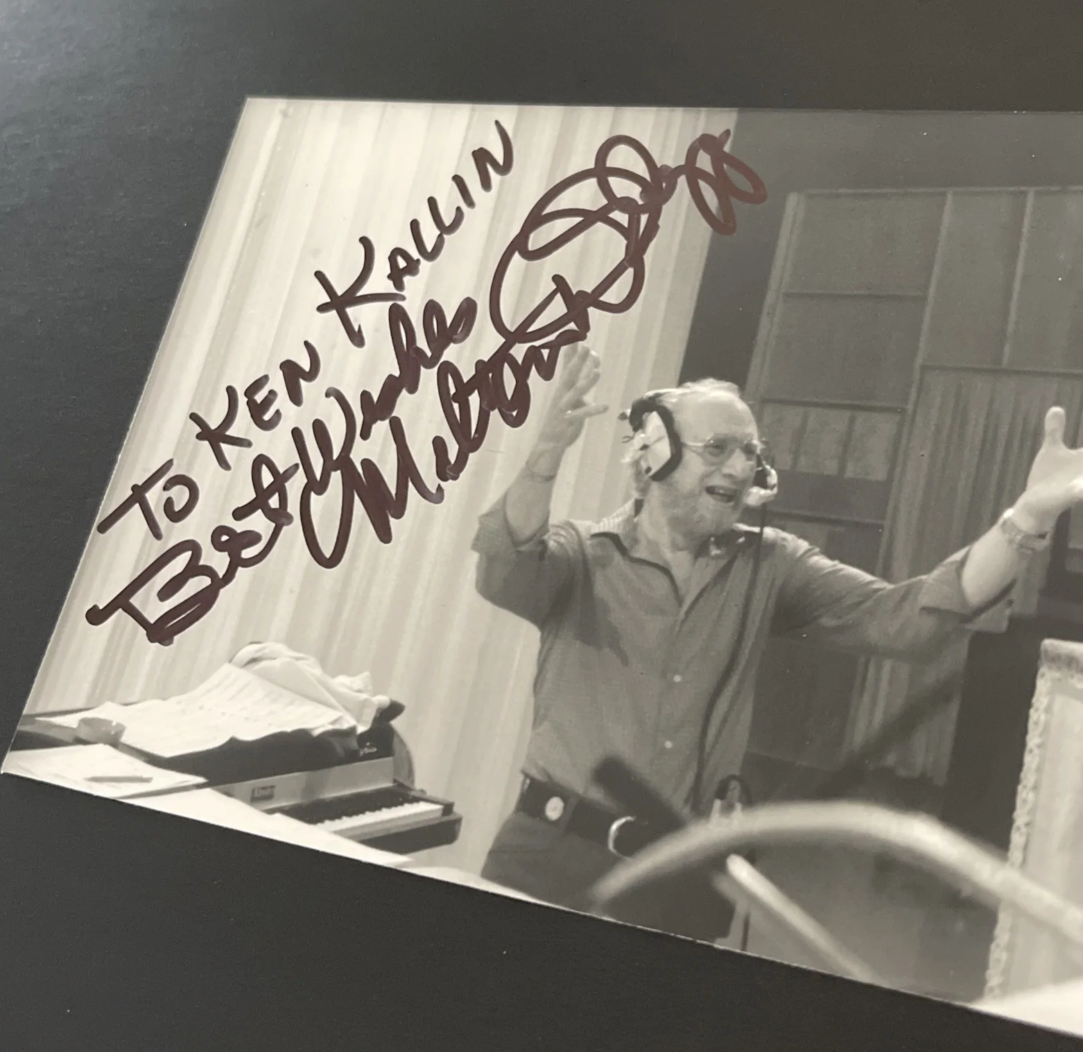 MILTON DELUGG: Hand Signed Celebrity Photo 4 x 7” / KSK, image 3