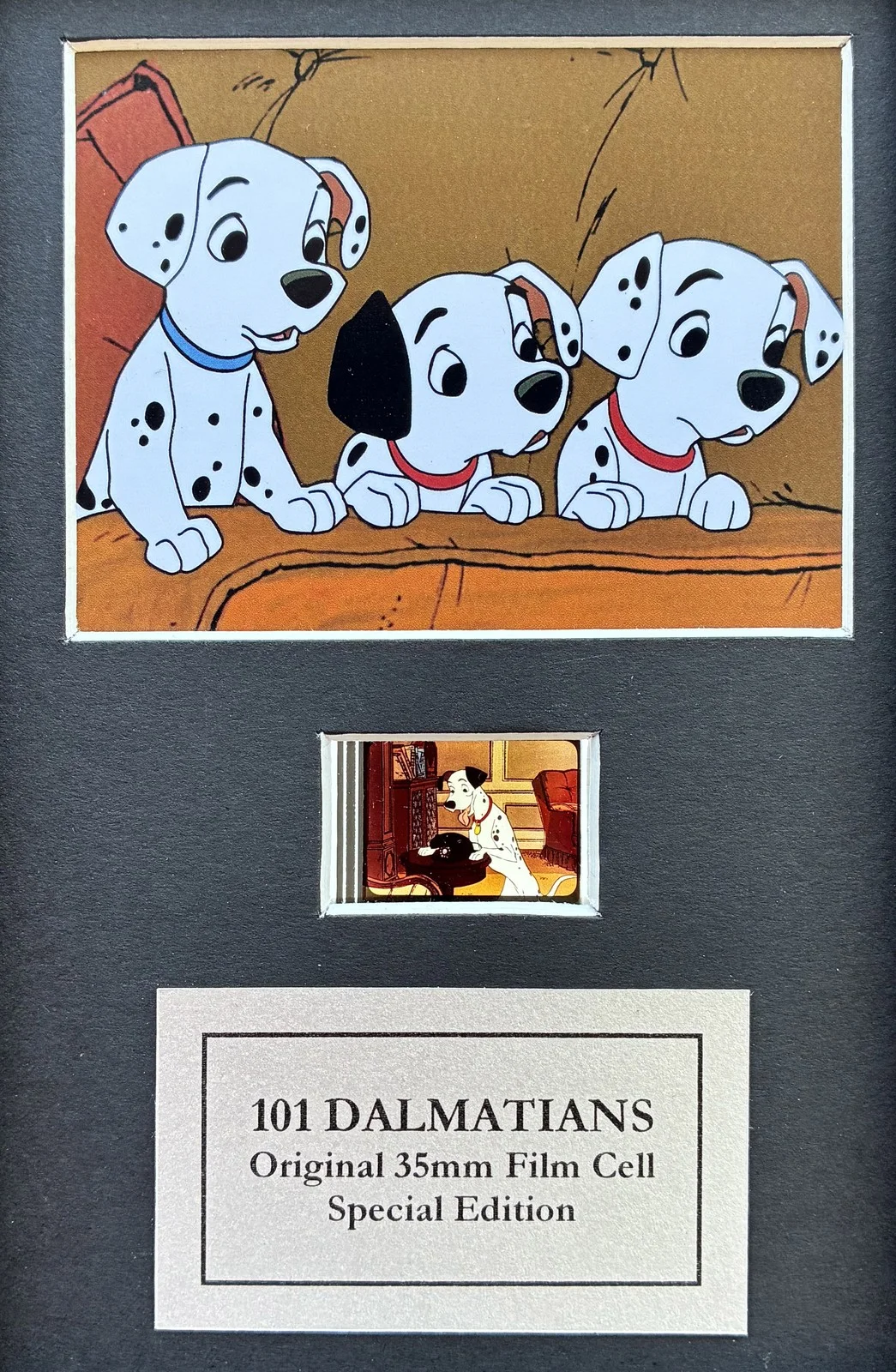 101 DALMATIANS Original Mini 35mm Film Cells set in Quality Wood Frame + COA, изображение 2