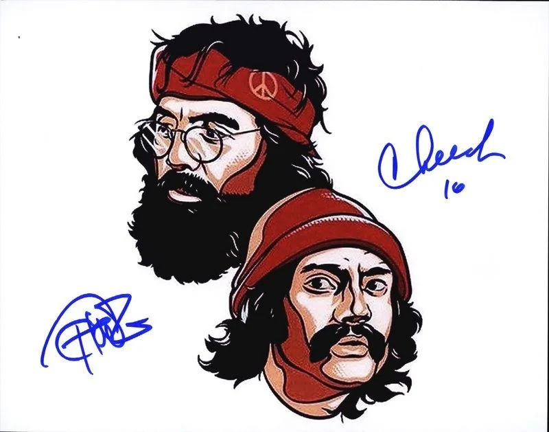 Cheech & Chong — Cheech & Chong authentic signed celebrity 8x10 photo W/Cert Autographed D15