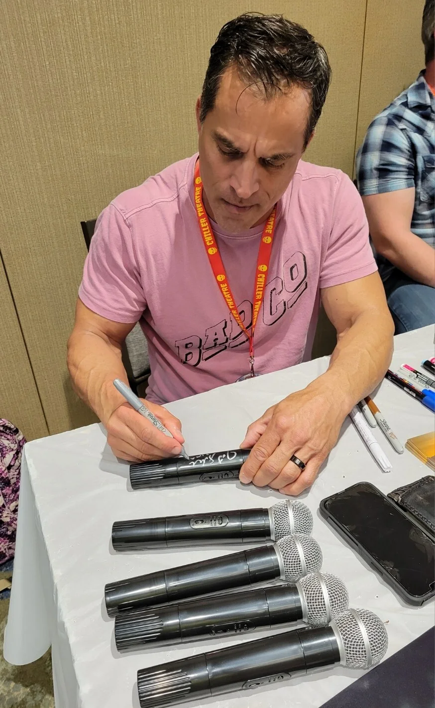 Johnathon Schaech — Johnathon Schaech Jimmy signed microphone The Wonders That Thing You Do JSA coa, image 3