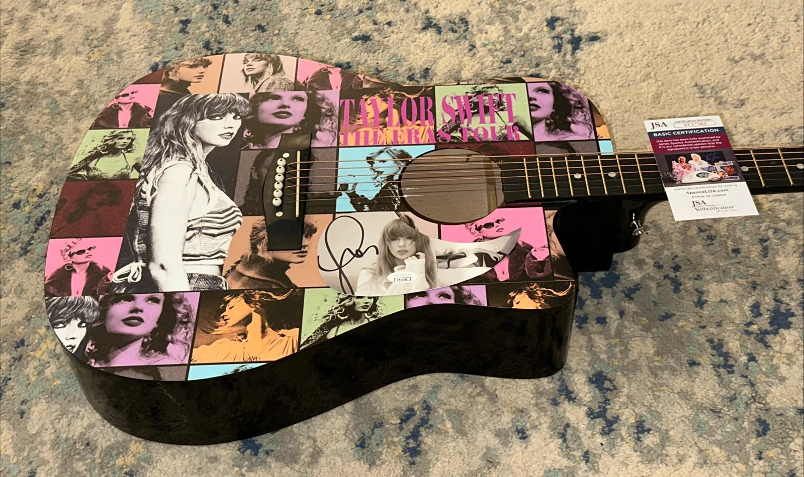 🚨Rare TAYLOR SWIFT Signed CUSTOM FULL SIZE Acoustic Guitar Country JSA 🚨🚨🎸, image 2