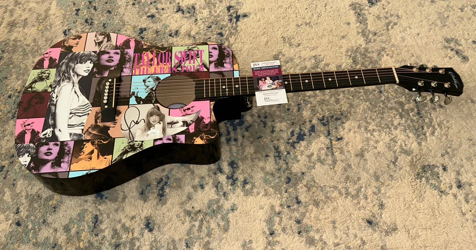 🚨Rare TAYLOR SWIFT Signed CUSTOM FULL SIZE Acoustic Guitar Country JSA 🚨🚨🎸, image 5