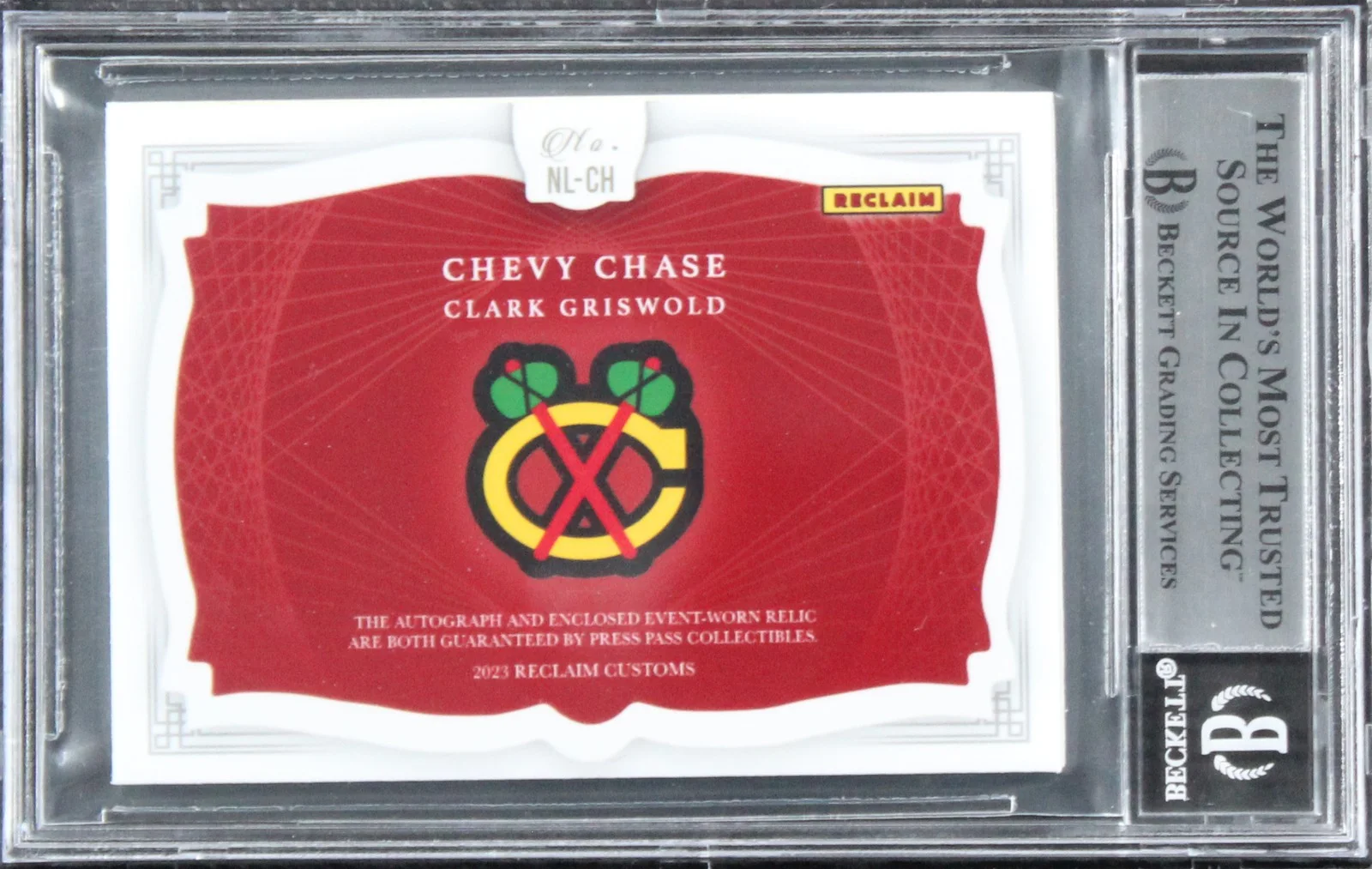 Chevy Chase — Chevy Chase Christmas Vacation Signed Relic Card One of One BAS Slab #16567396, image 2